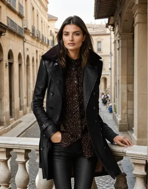 Ada | Luxurious Leather Trench Coat