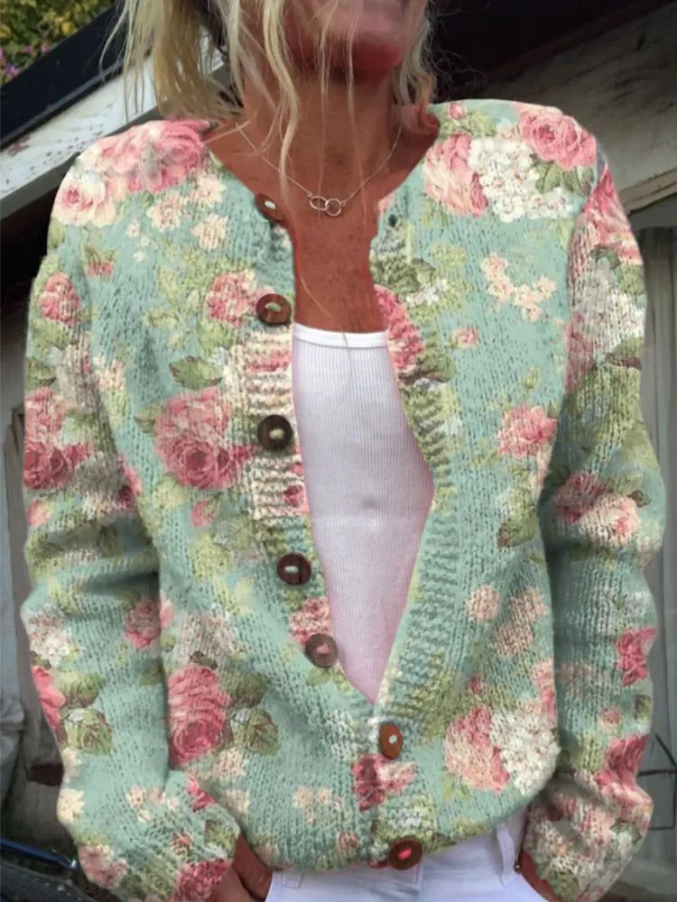 Alda | Floral Pattern Cardigan