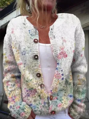 Alda | Floral Pattern Cardigan