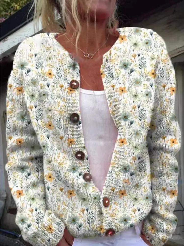 Alda | Floral Pattern Cardigan