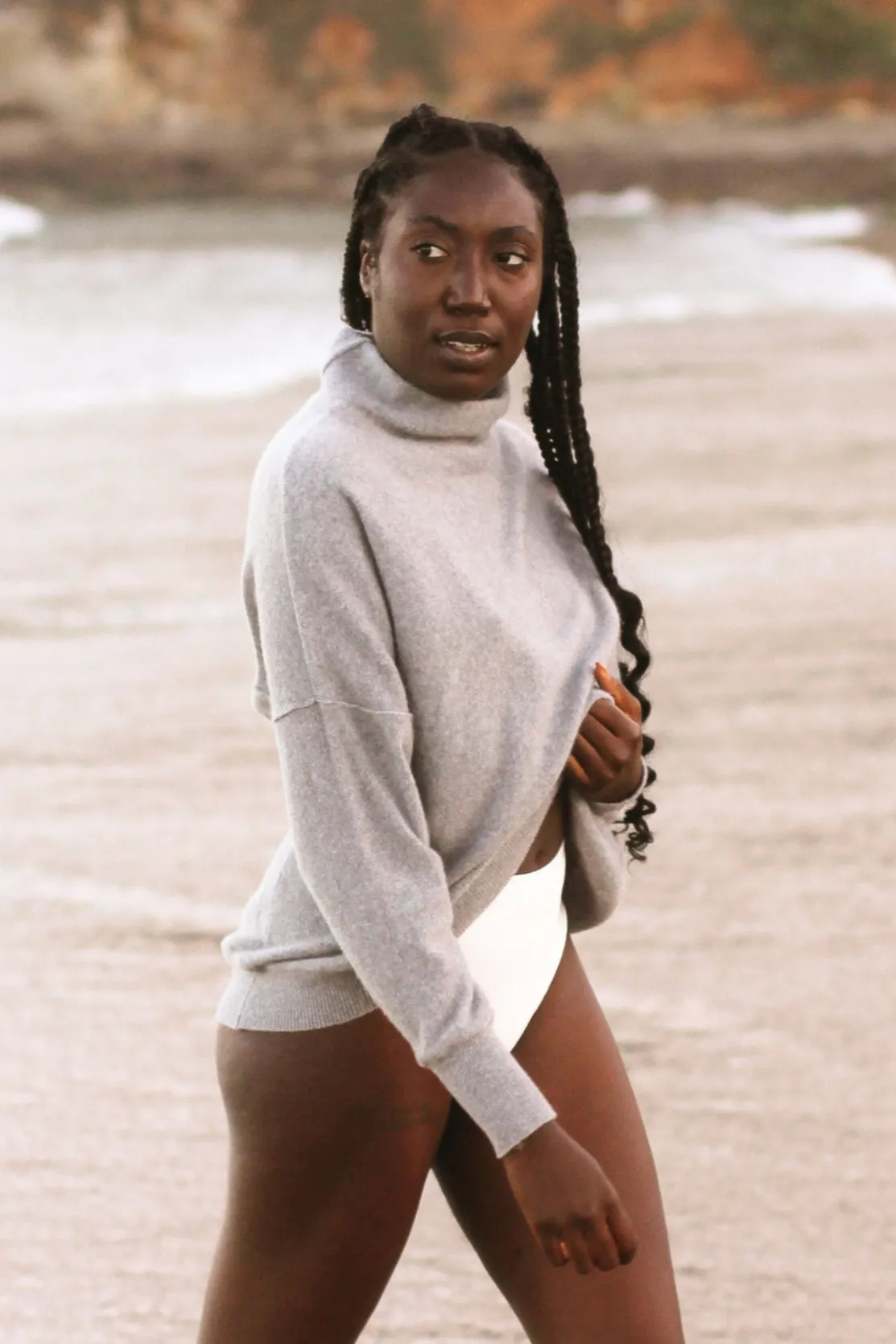 CALA GREY MARLE CASHMERE TUNIC