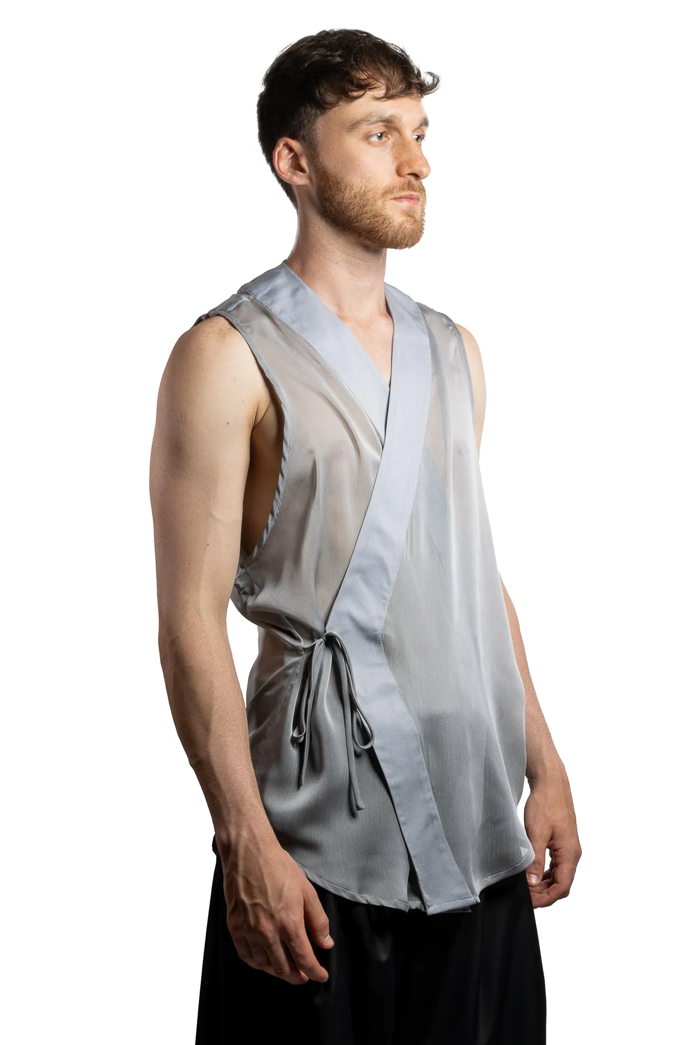 Camisa Lbano sin mangas (Gris)