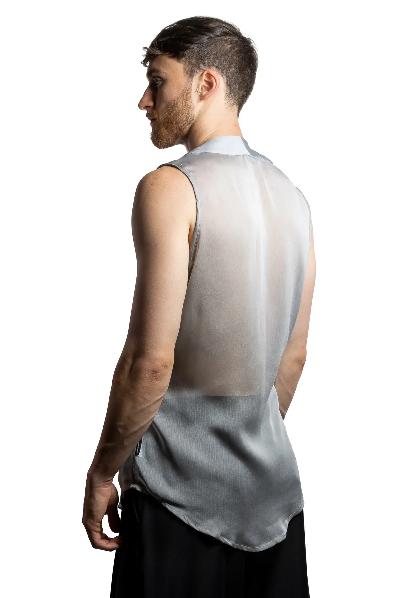 Camisa Lbano sin mangas (Gris)