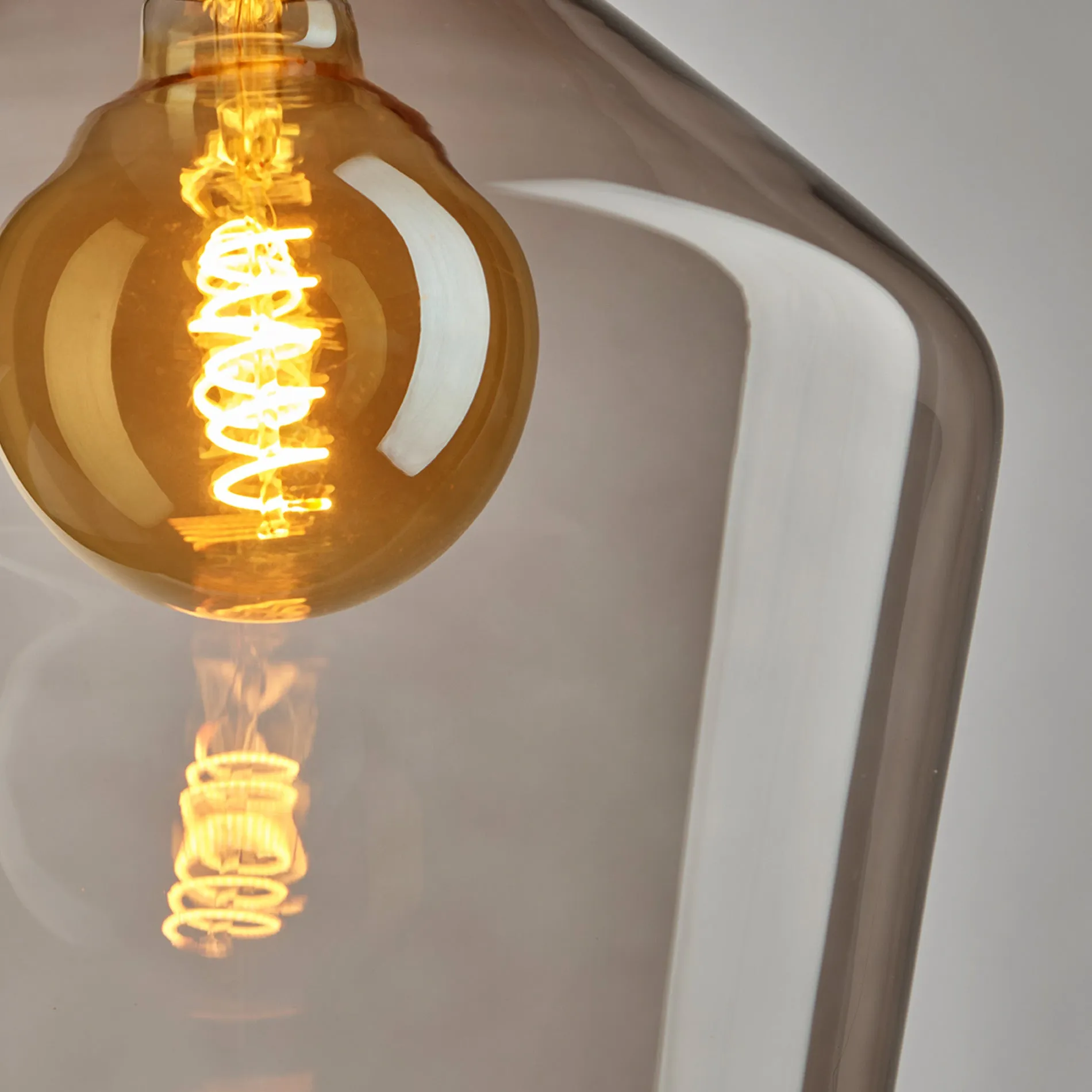 Chelsea Smoked Glass Globe Wall Light - 7 Inch - Mocha