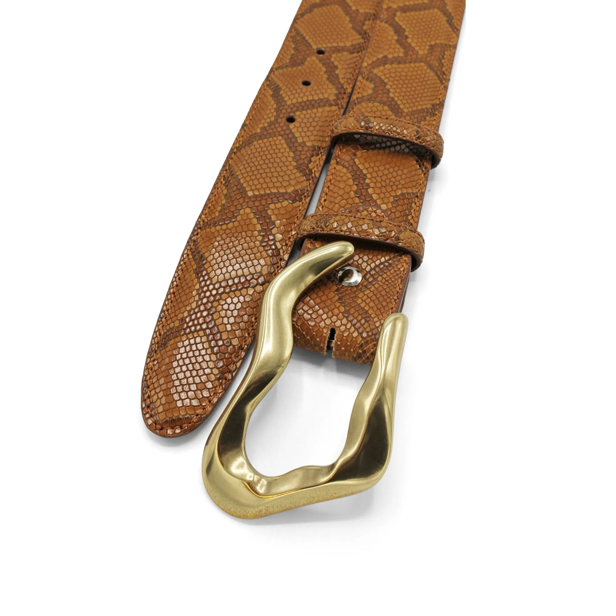Chestnut Crotal Swirl Belt