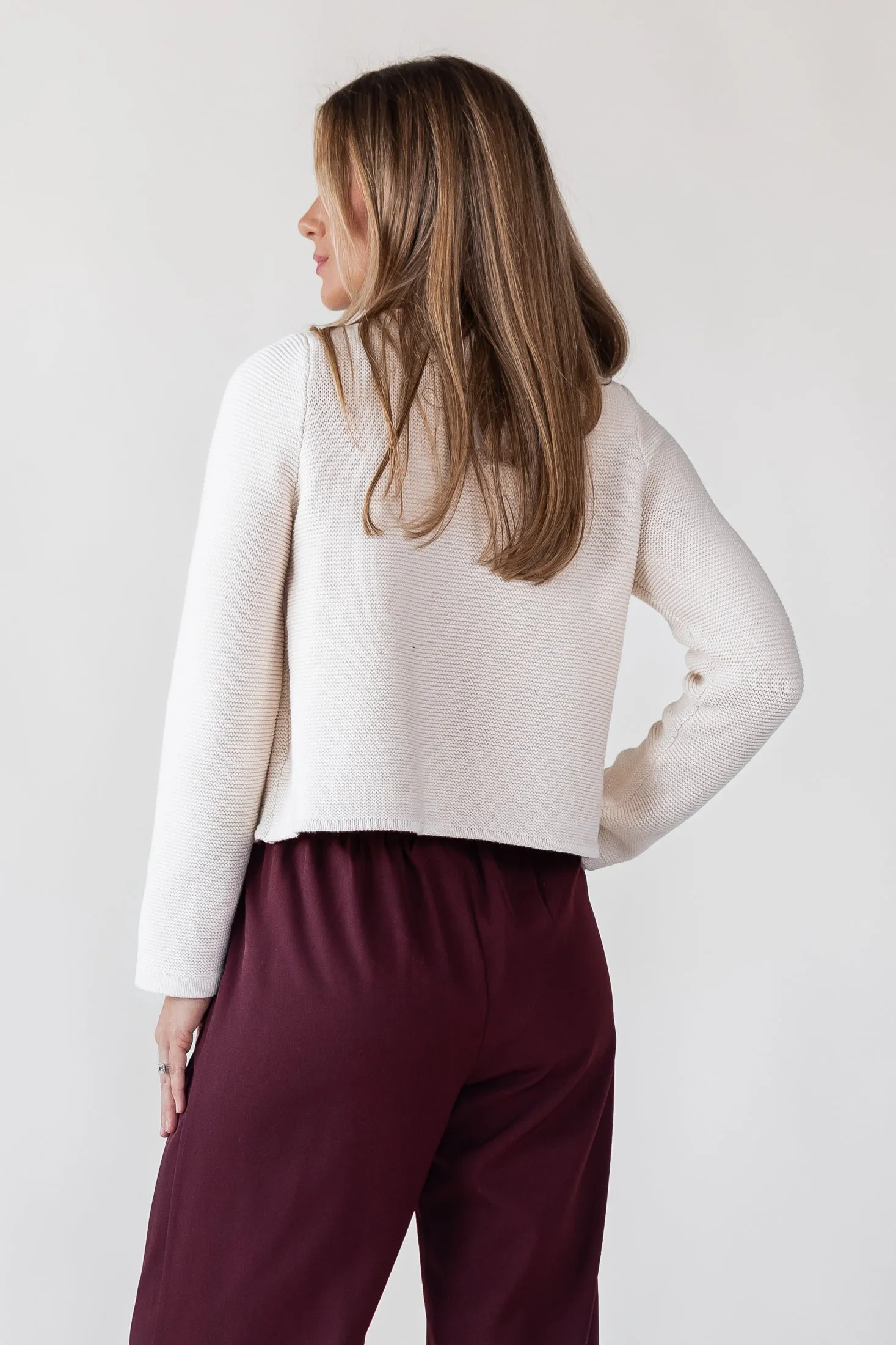 Colby Beige Tie Front Cardigan