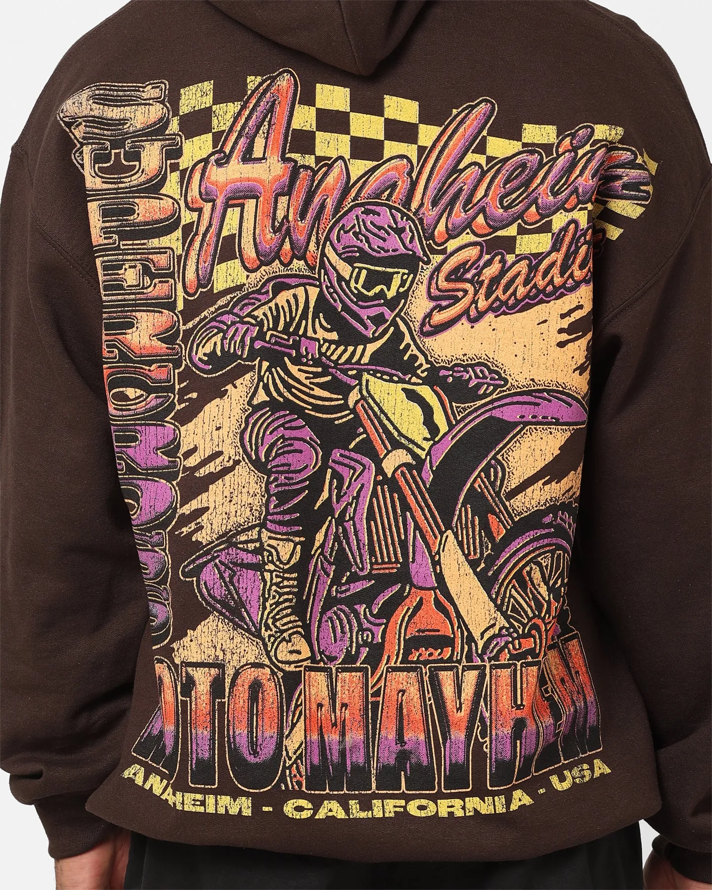 Goat Crew Goat Moto Hoodie Brown