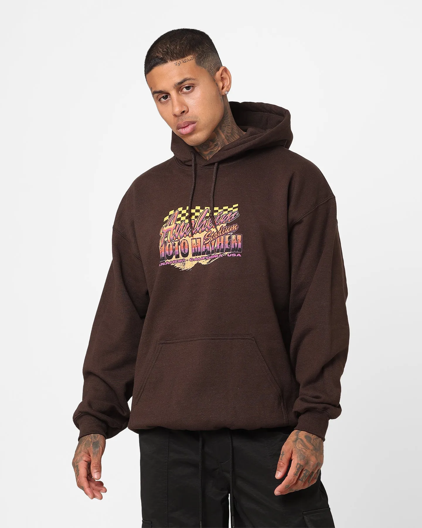 Goat Crew Goat Moto Hoodie Brown