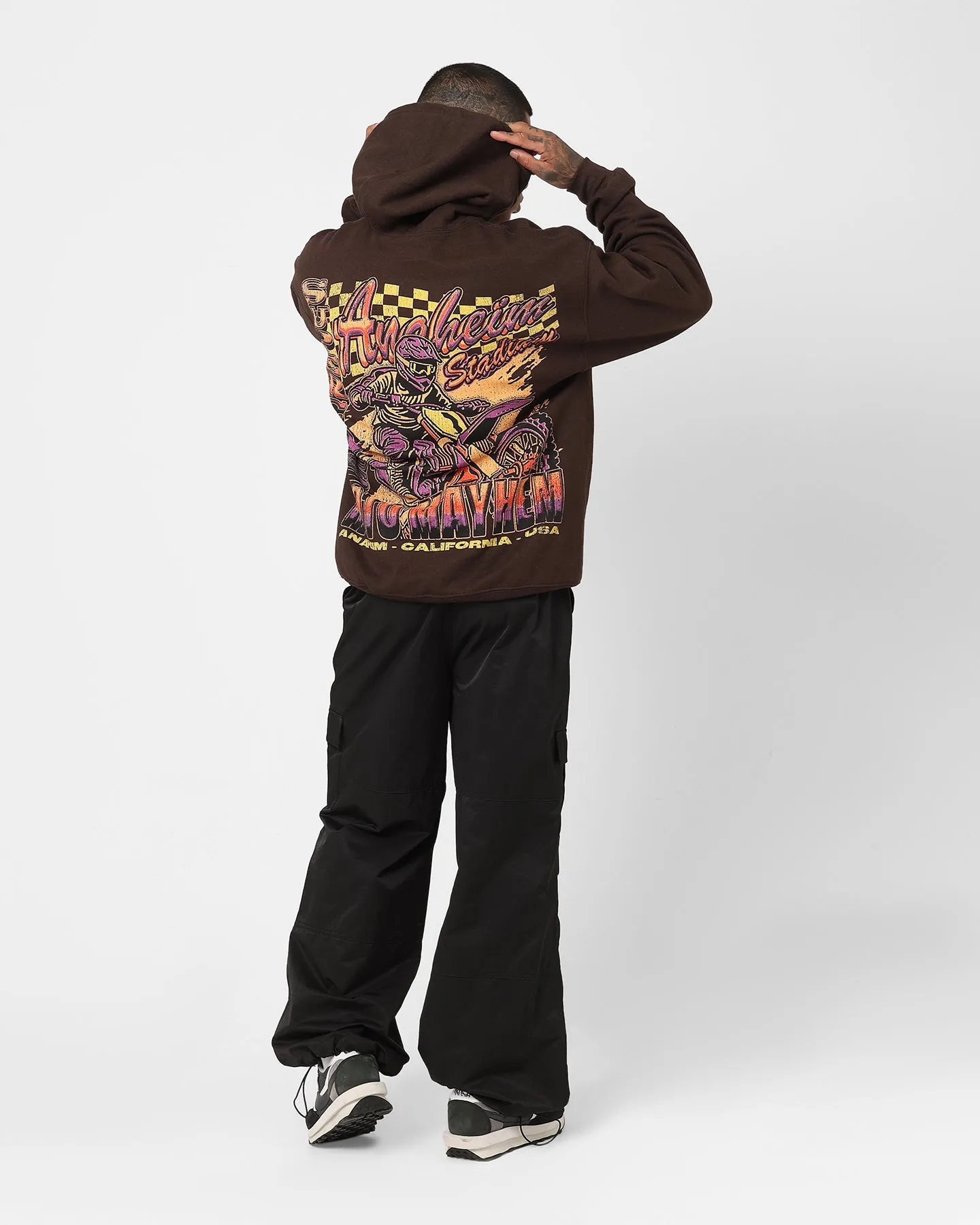 Goat Crew Goat Moto Hoodie Brown
