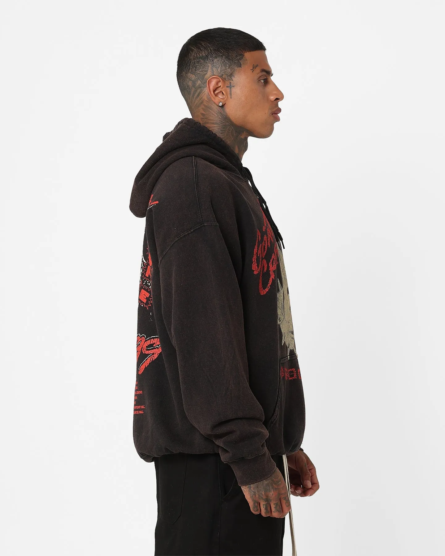 Goat Crew Goat Tour Hoodie Black Wash