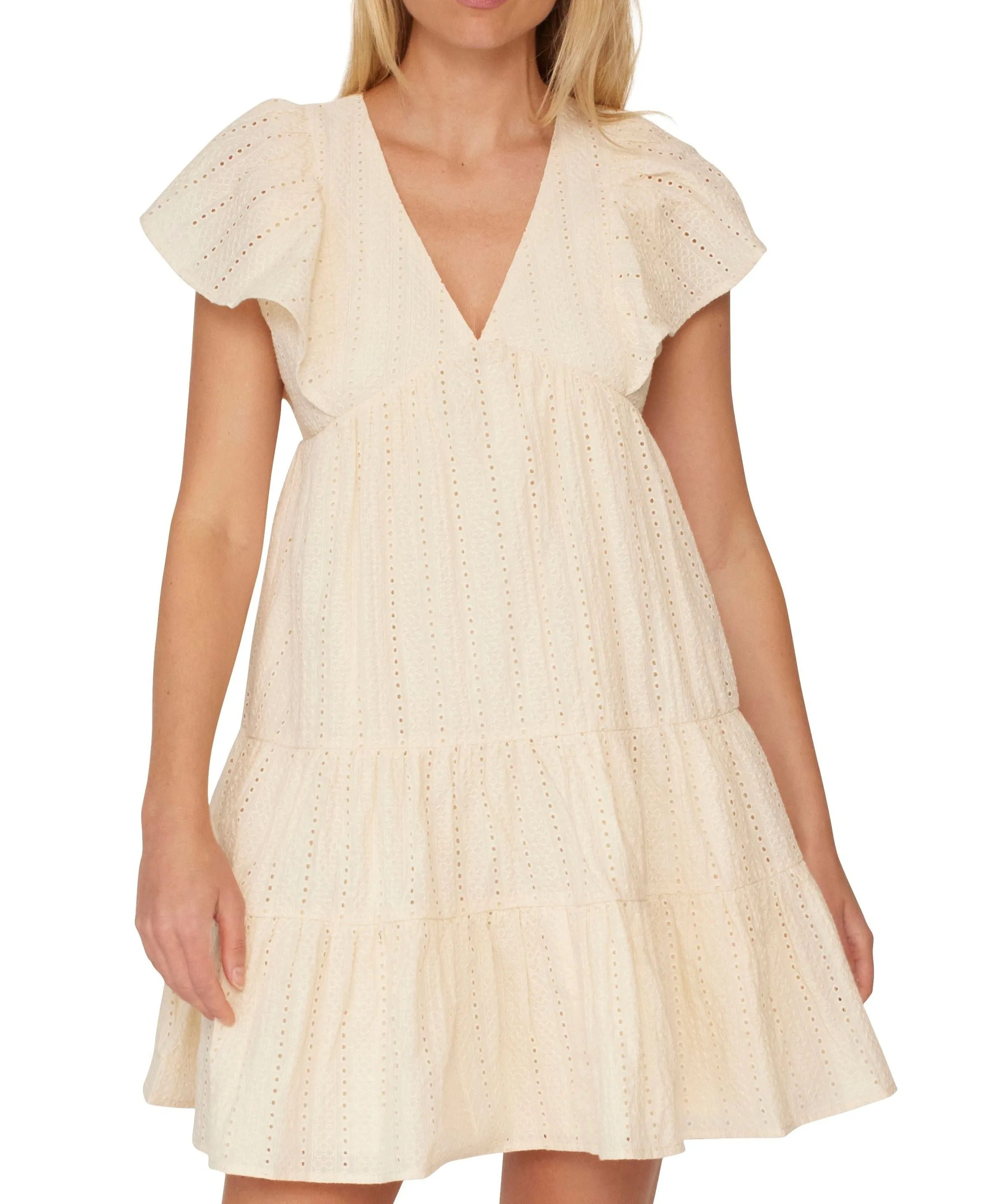 Henrietta Flutter Sleeve Mini Dress