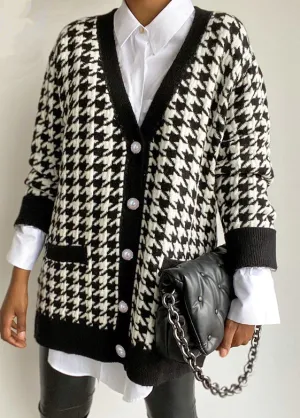 HOUNDSTOOTH CARDIGAN