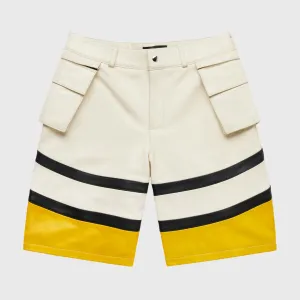 Leather Bourne Shorts Yellow