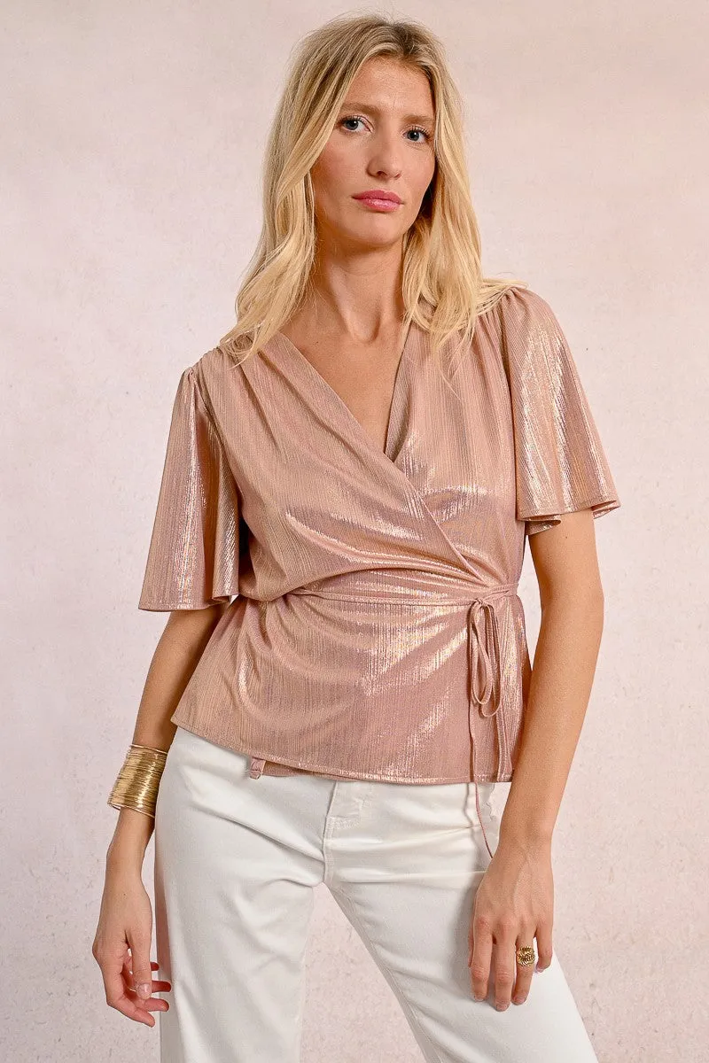 Molly Bracken Light Pink Ladies Knitted Top