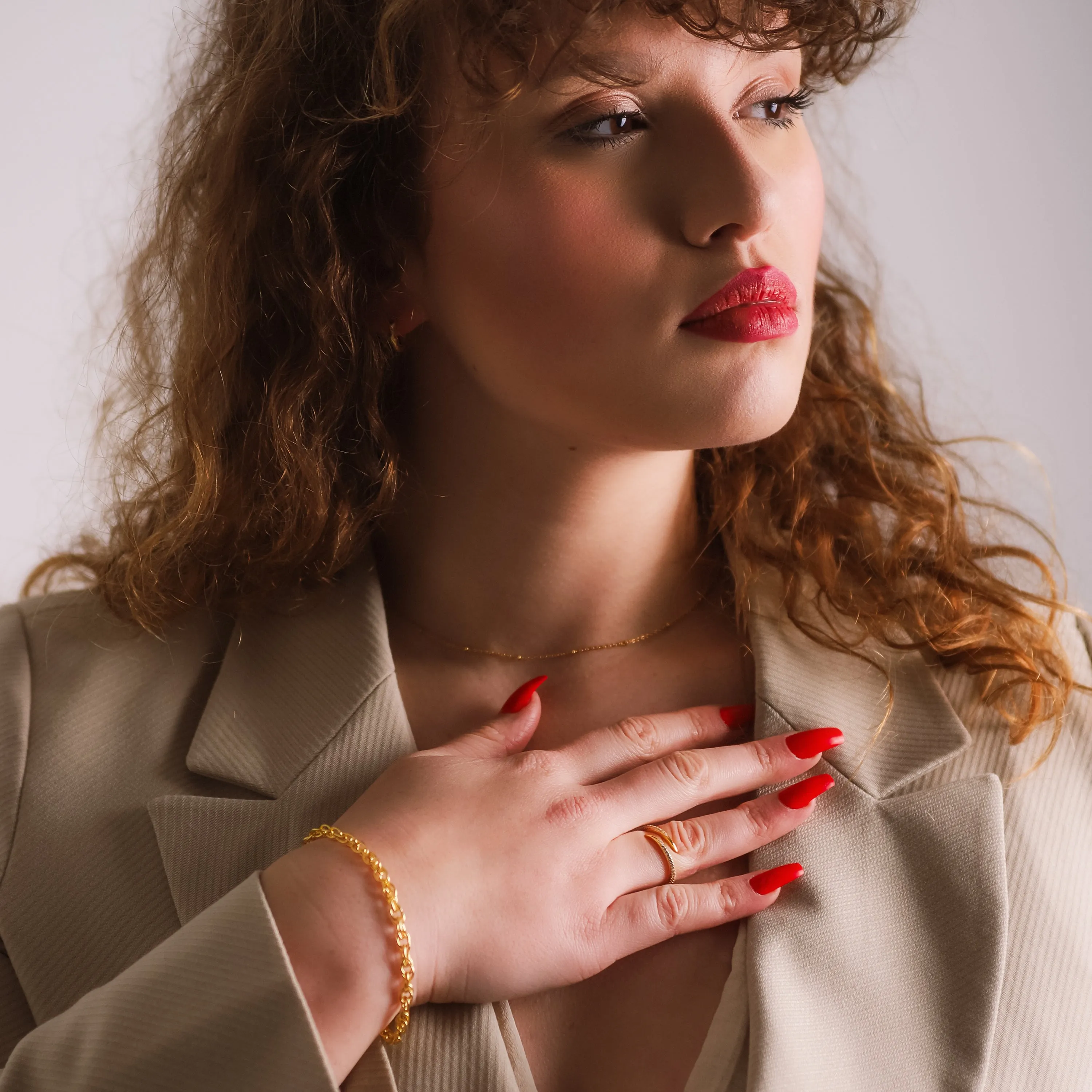 Monica Cable Bracelet | 18k Gold Plated