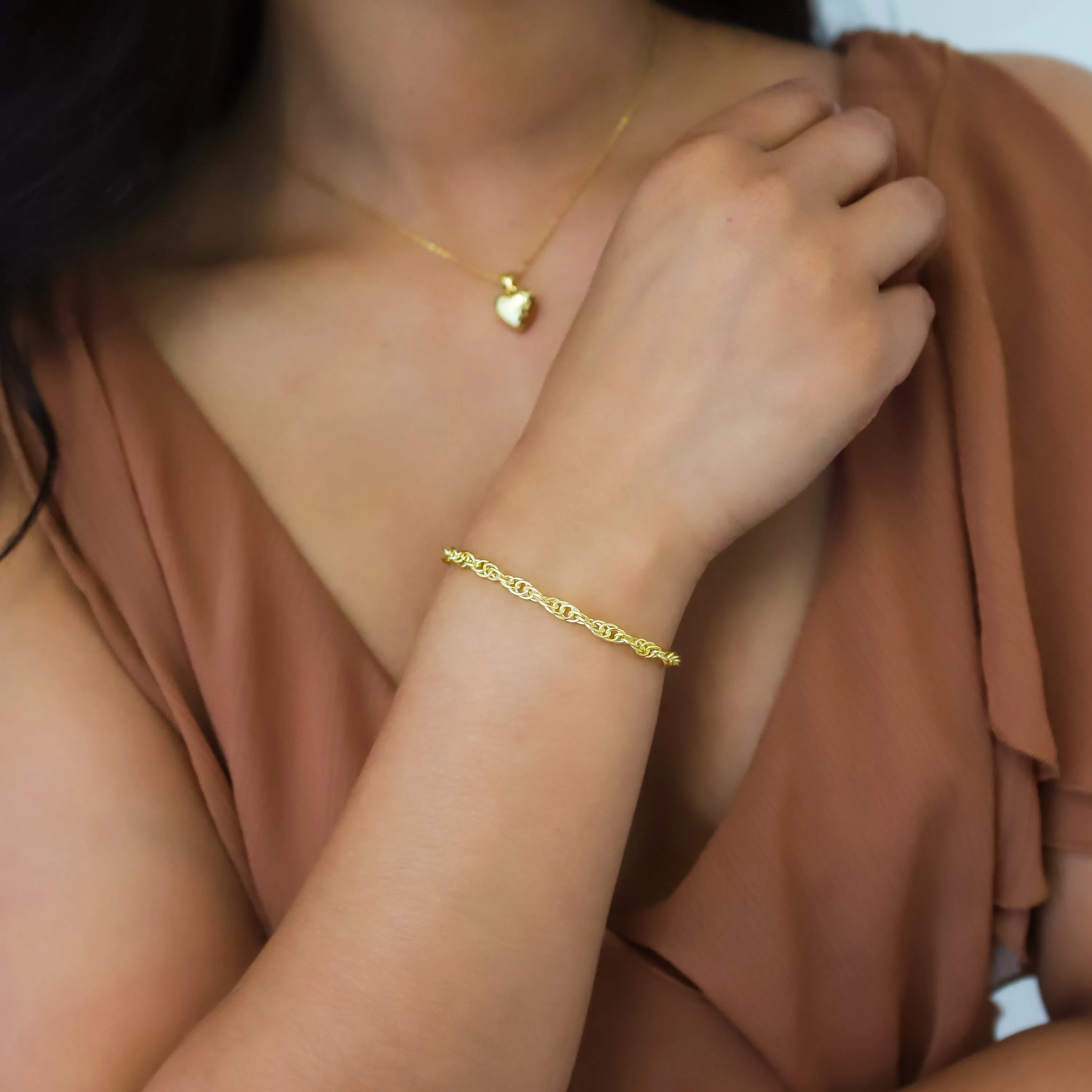 Monica Cable Bracelet | 18k Gold Plated