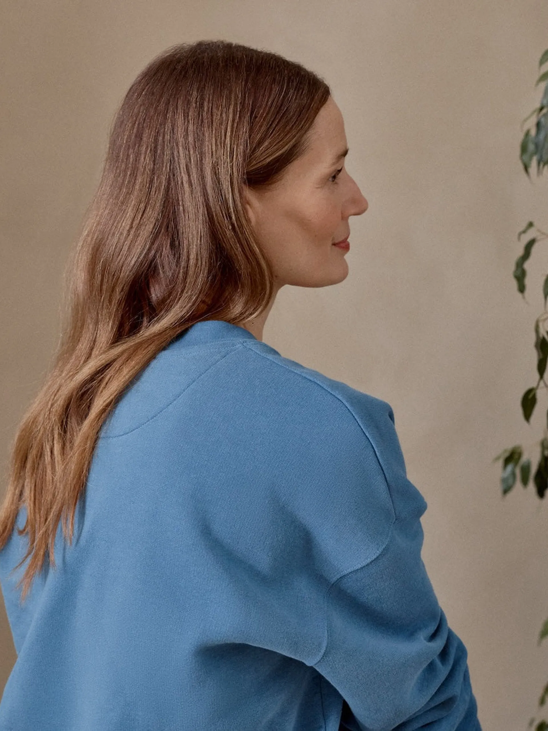 Ocean blue relaxed-fit sweatshirt