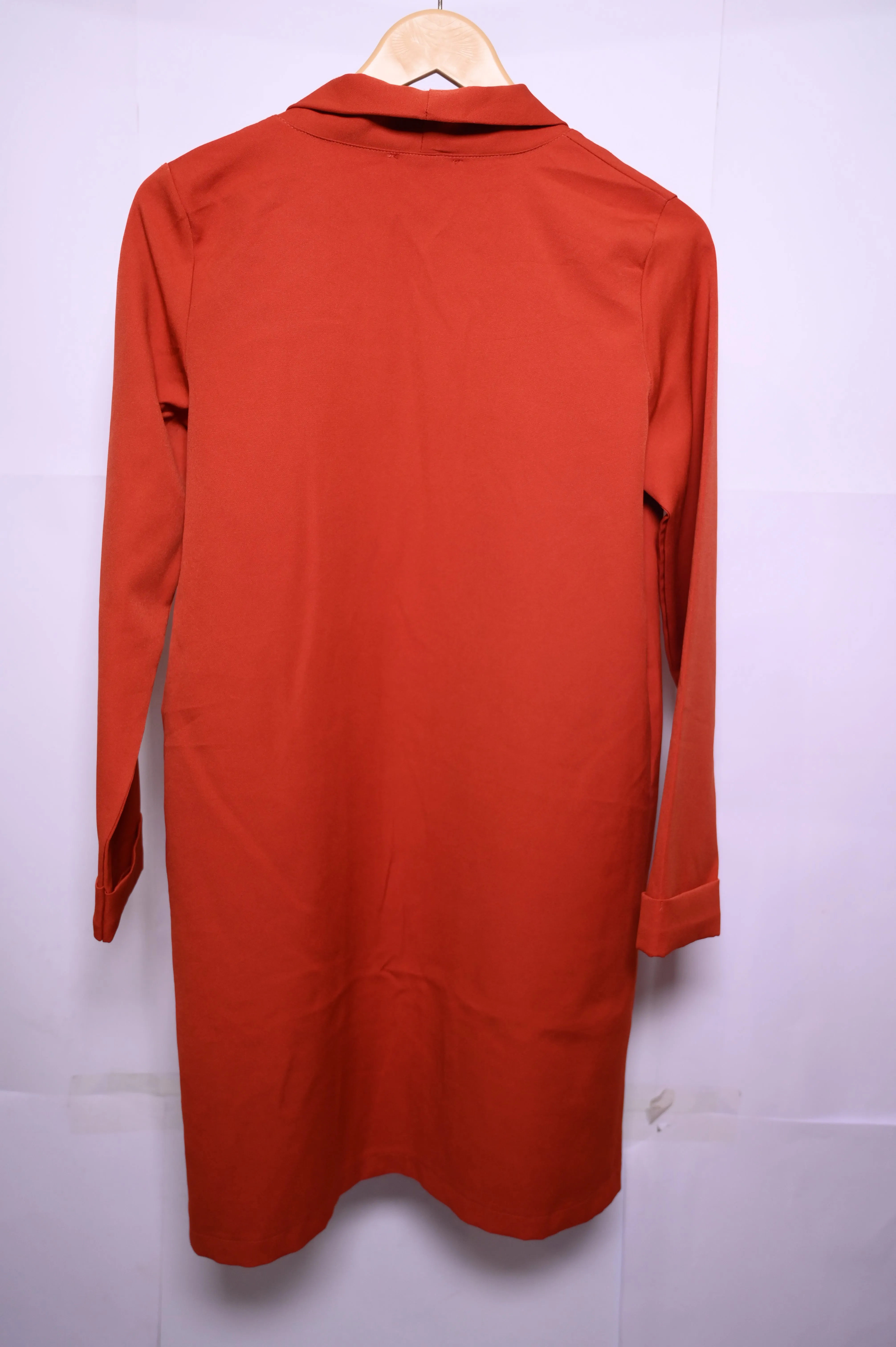 Orange Polyester Shrug
