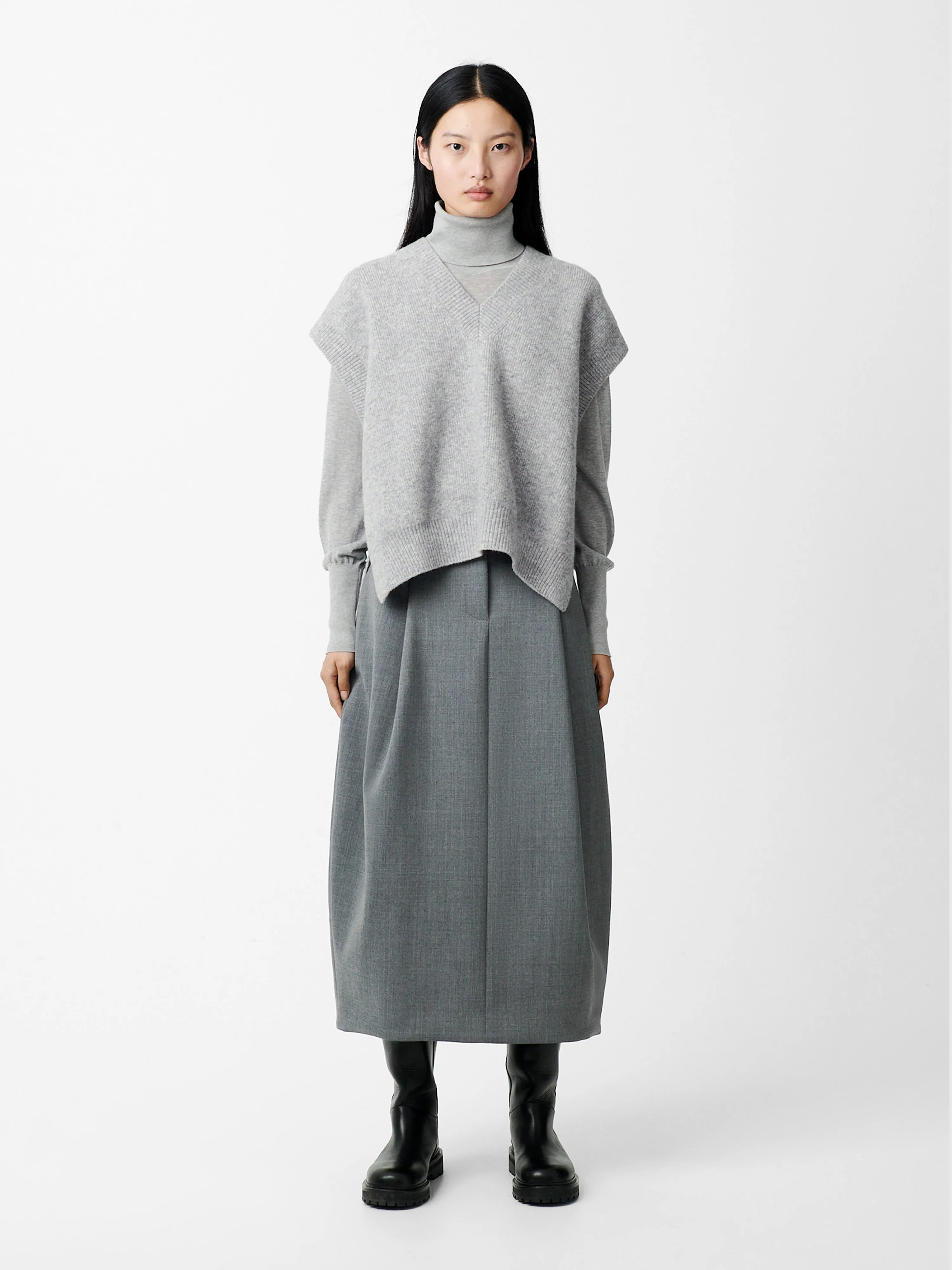 Poros Knit in Grey Melange