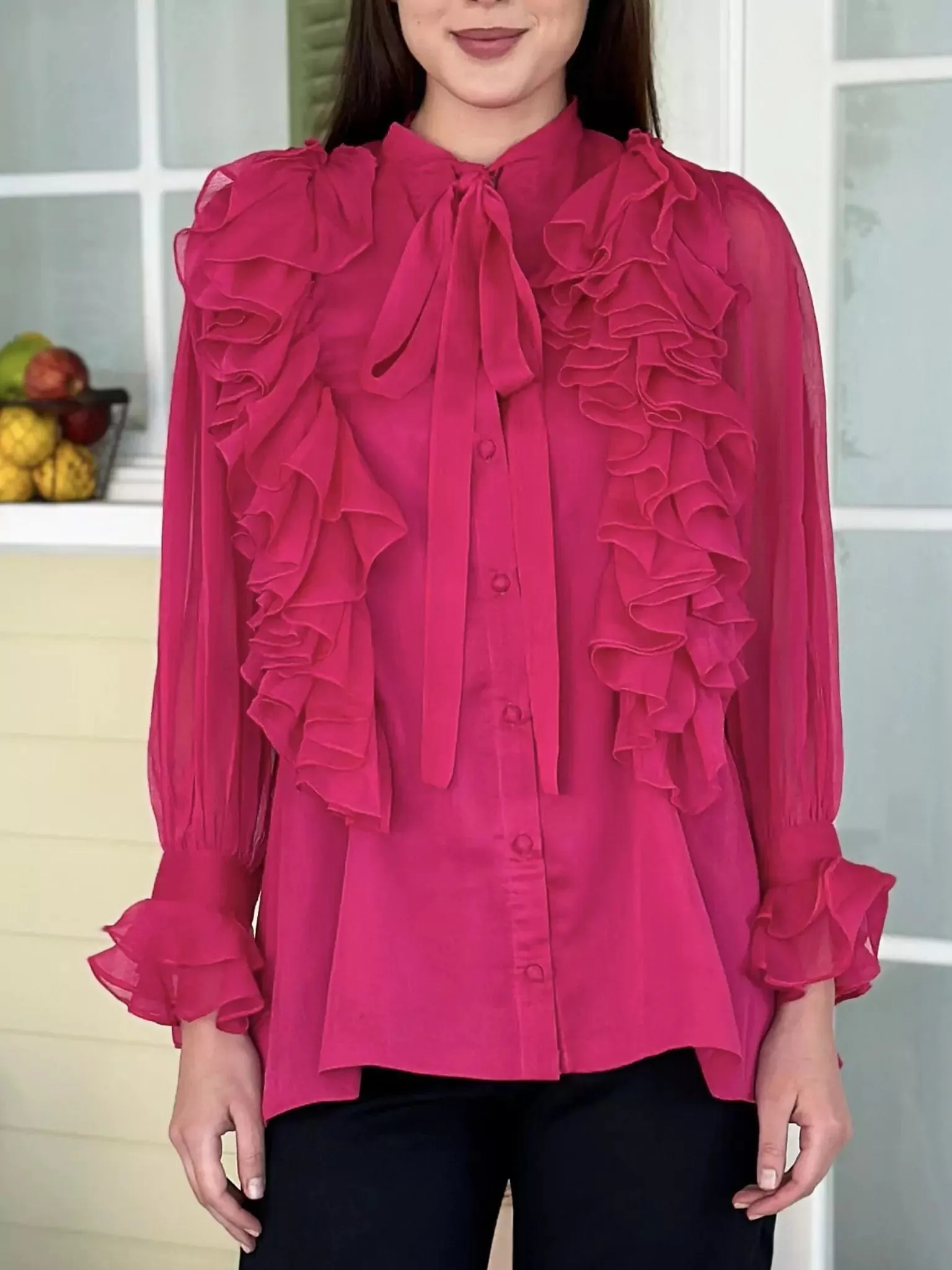 Ruffle Truffle Pink Shirt