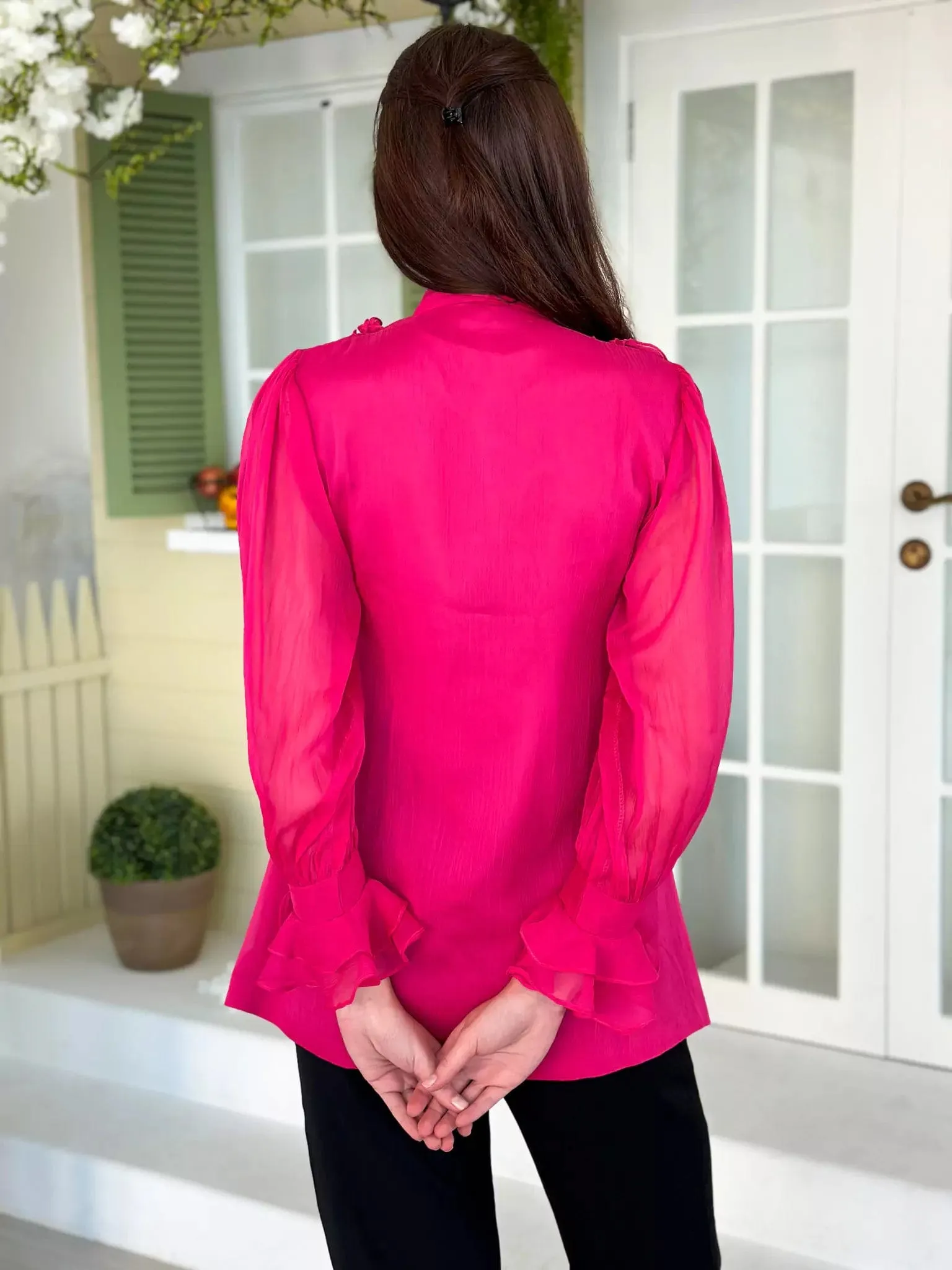 Ruffle Truffle Pink Shirt
