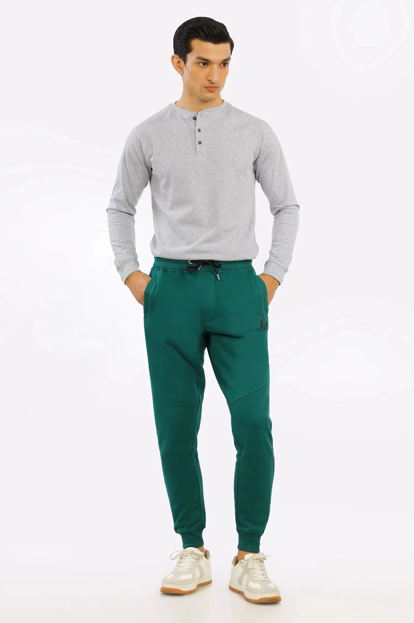 Sea Green Causal Knitted Trouser