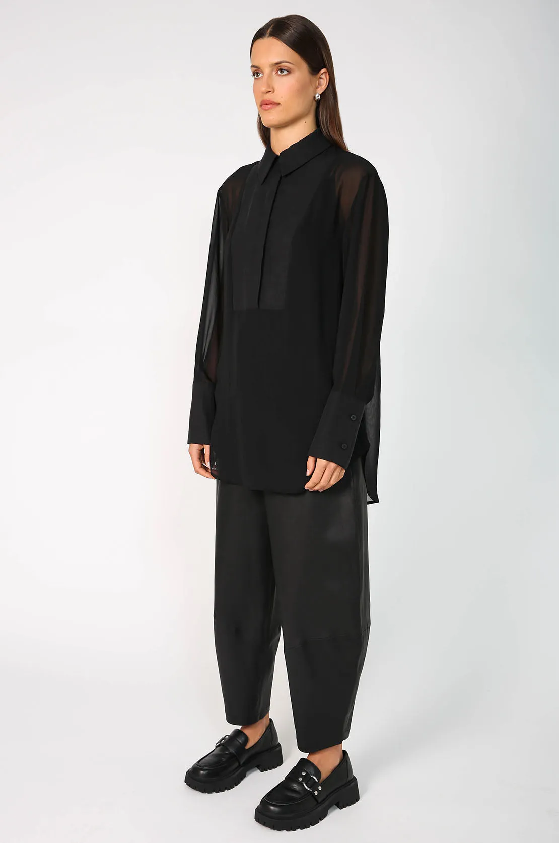 tux shirt / black