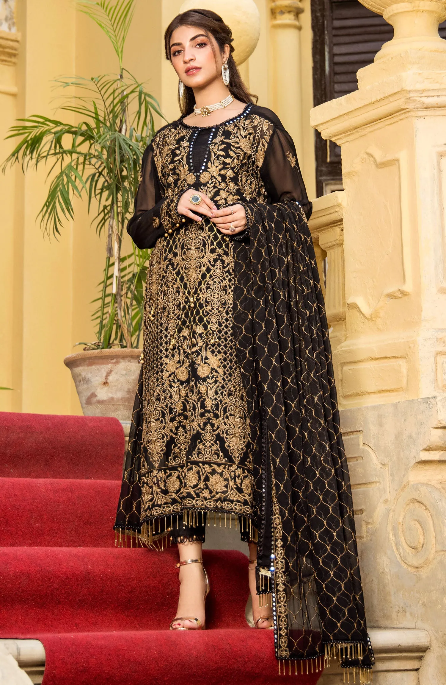 UNSTITCHED | 3 Piece | Embroidered Chiffon | NRF-022
