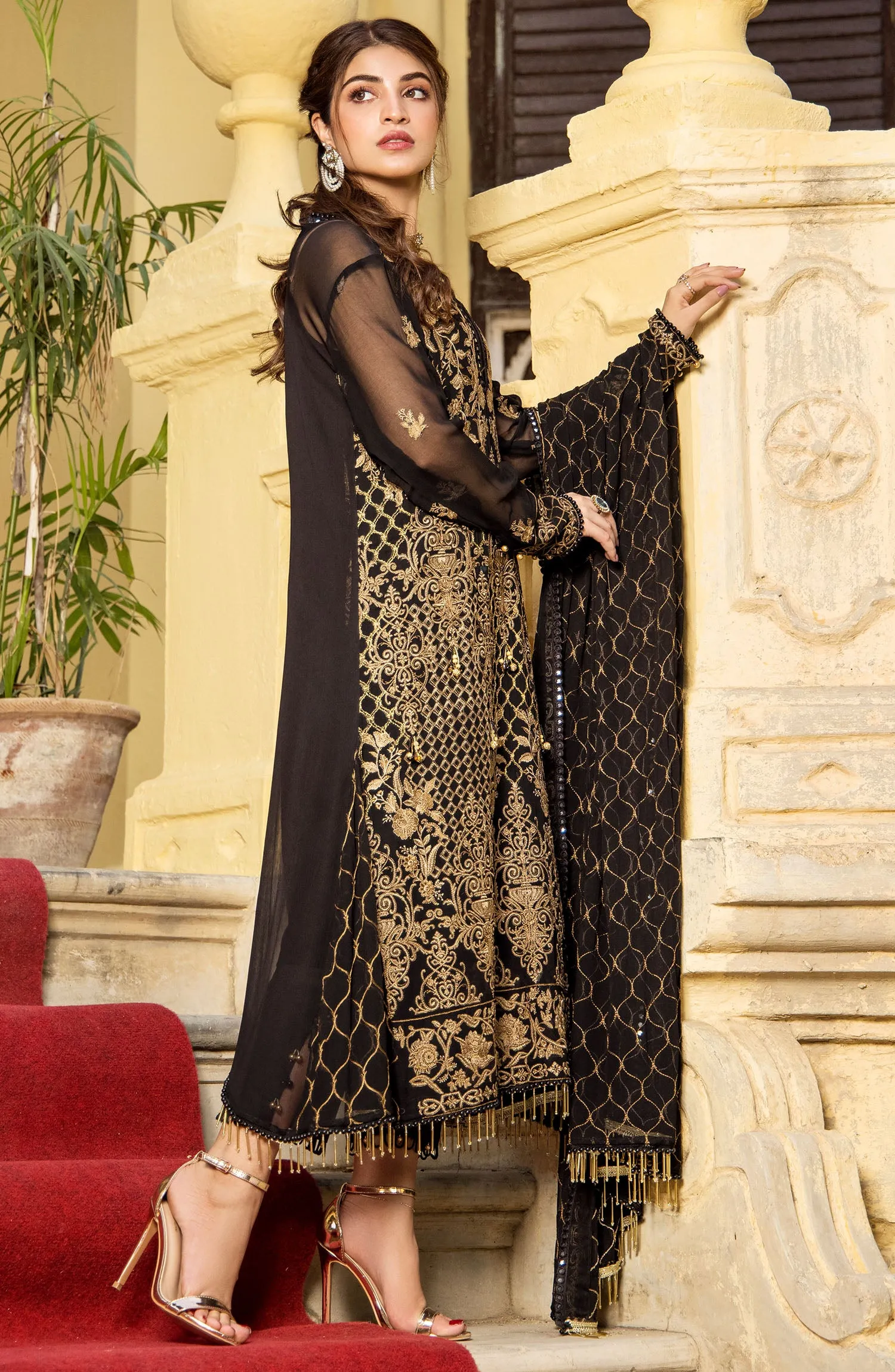 UNSTITCHED | 3 Piece | Embroidered Chiffon | NRF-022