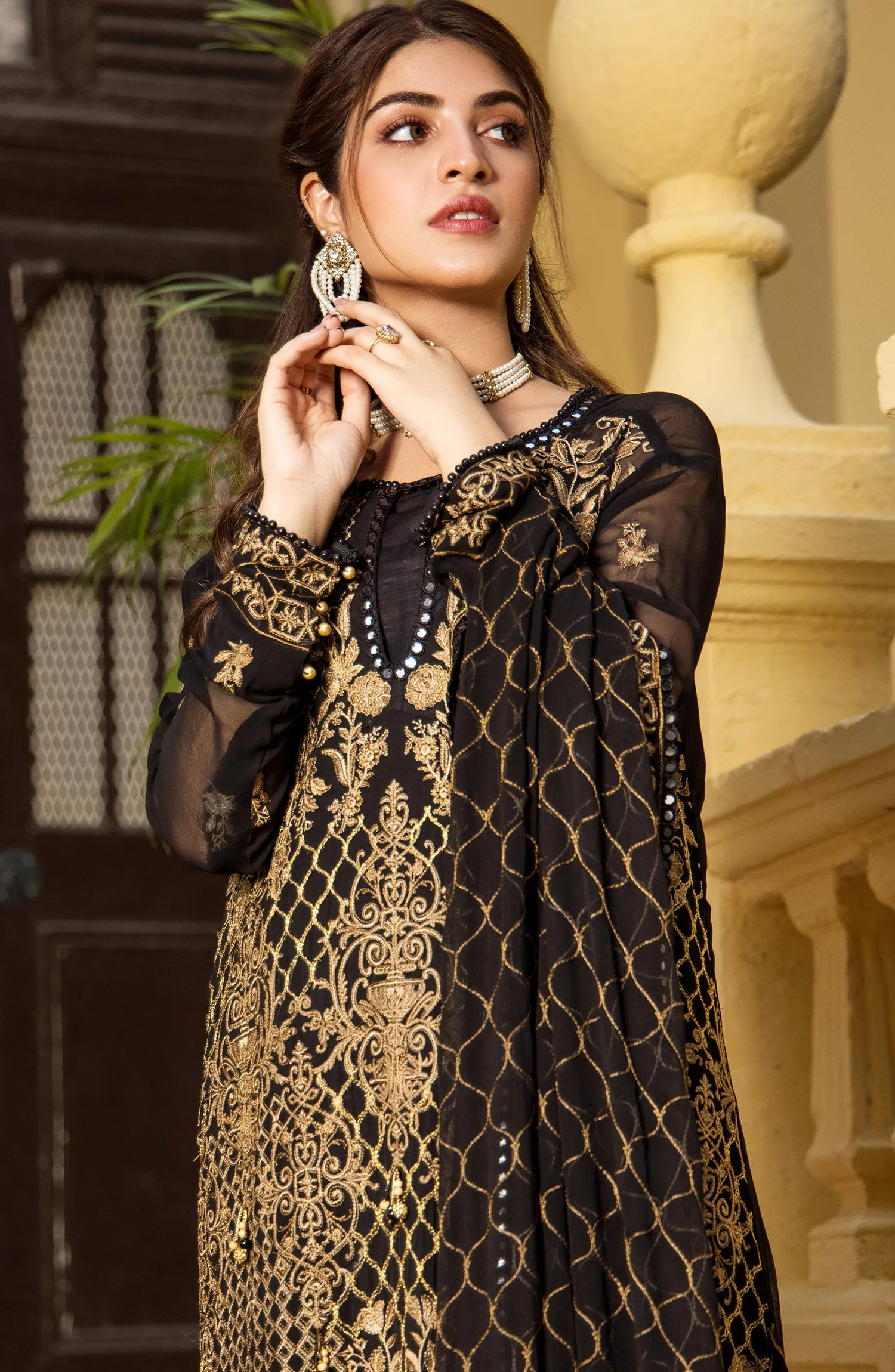 UNSTITCHED | 3 Piece | Embroidered Chiffon | NRF-022